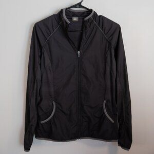 Black Lightweight Full-Zip Windbreaker Jacket – Woman's